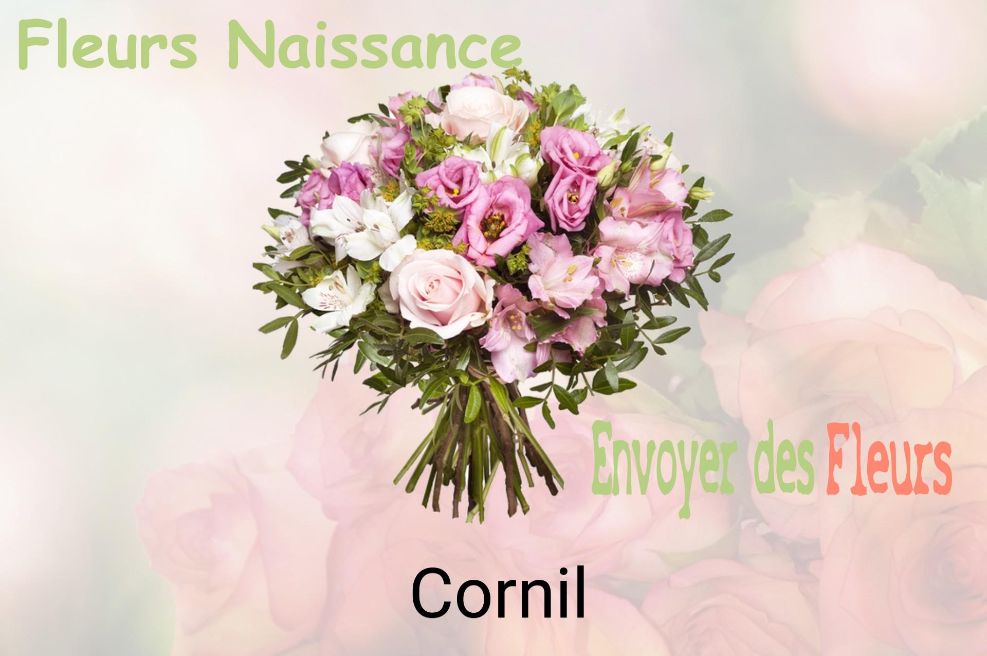 Bouquet de fleurs de naissance livré à Cornil